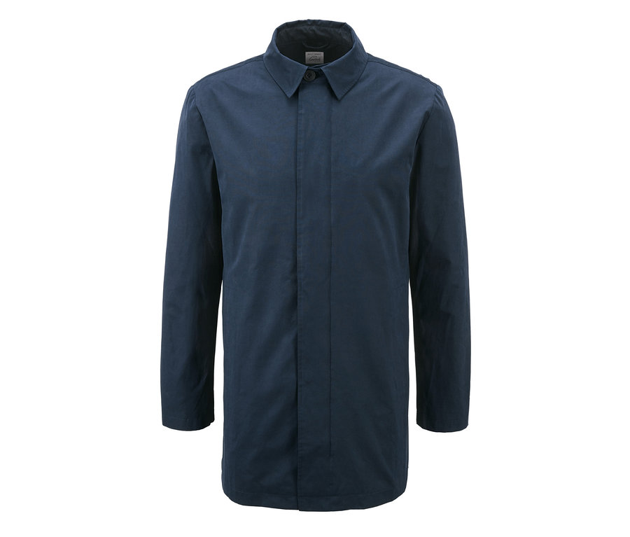 Sötétkék férfi átmeneti kabát.
