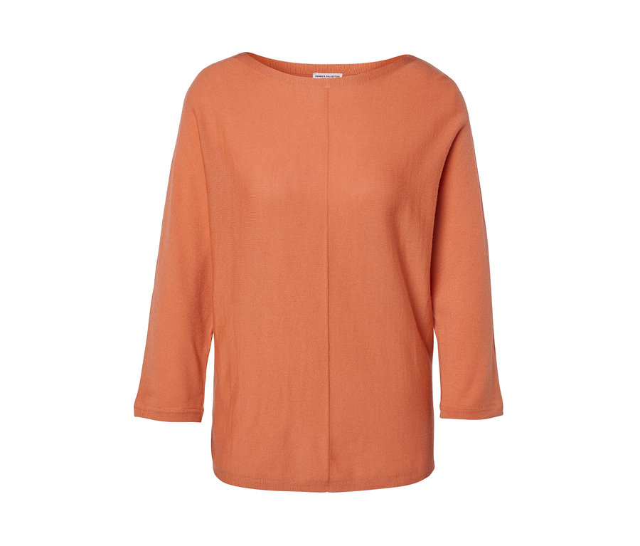 Barack színű, finomkötésű merinói pulóver.