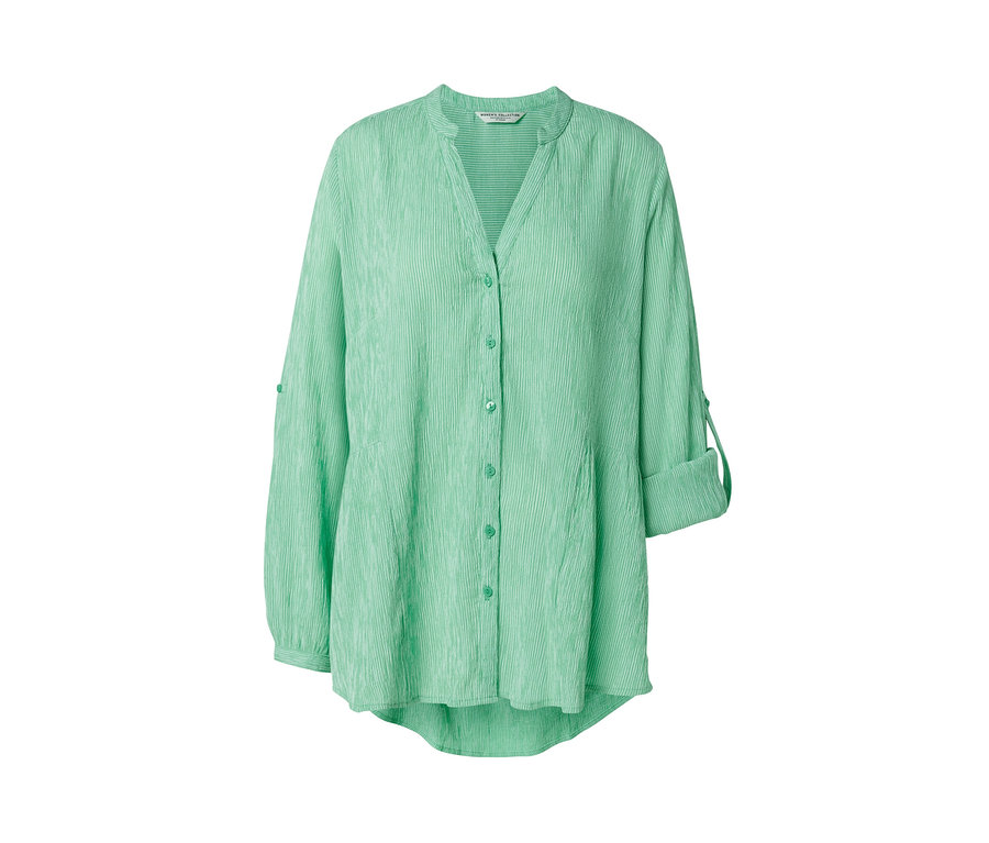 Csíkos, zöld hosszú tunika.