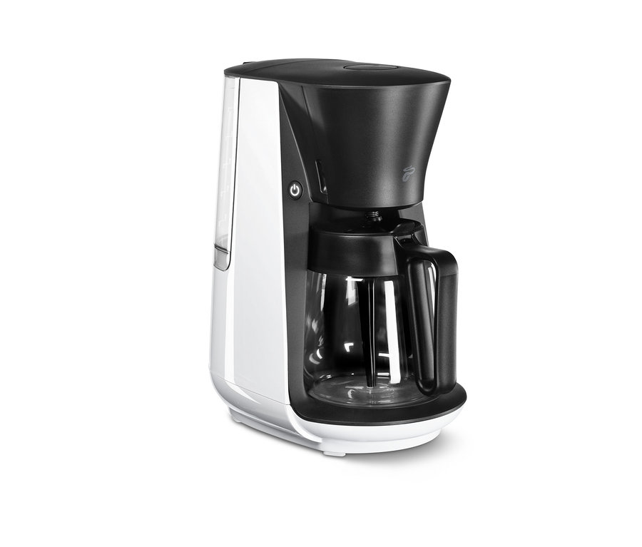 Fehér »Let's Brew« filteres kávéfőző.