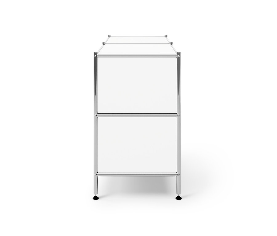 »CN3« alacsony fém komód 4 fiókkal, fehér.