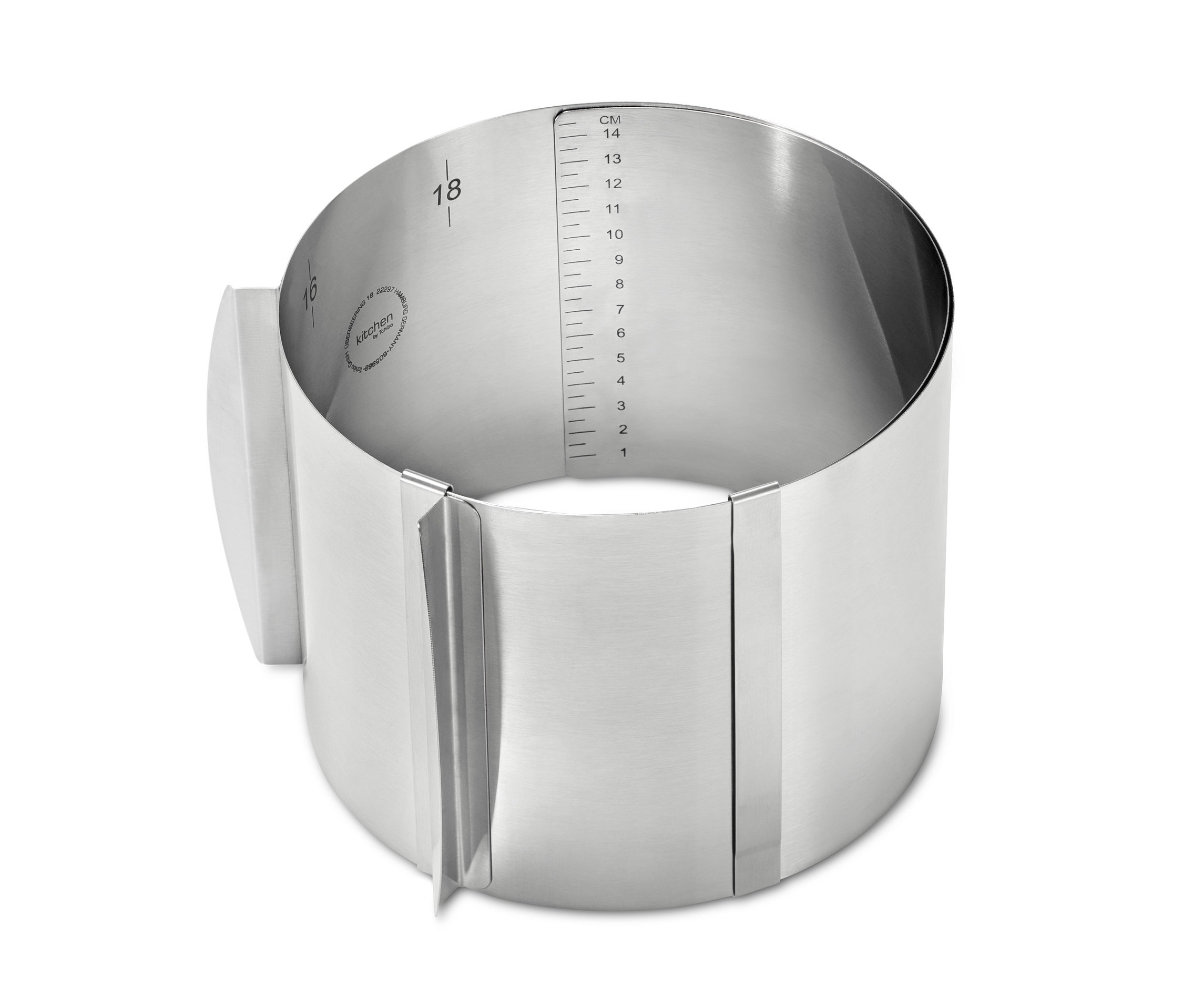 Egy nemesacél tortagyűrű részlete.