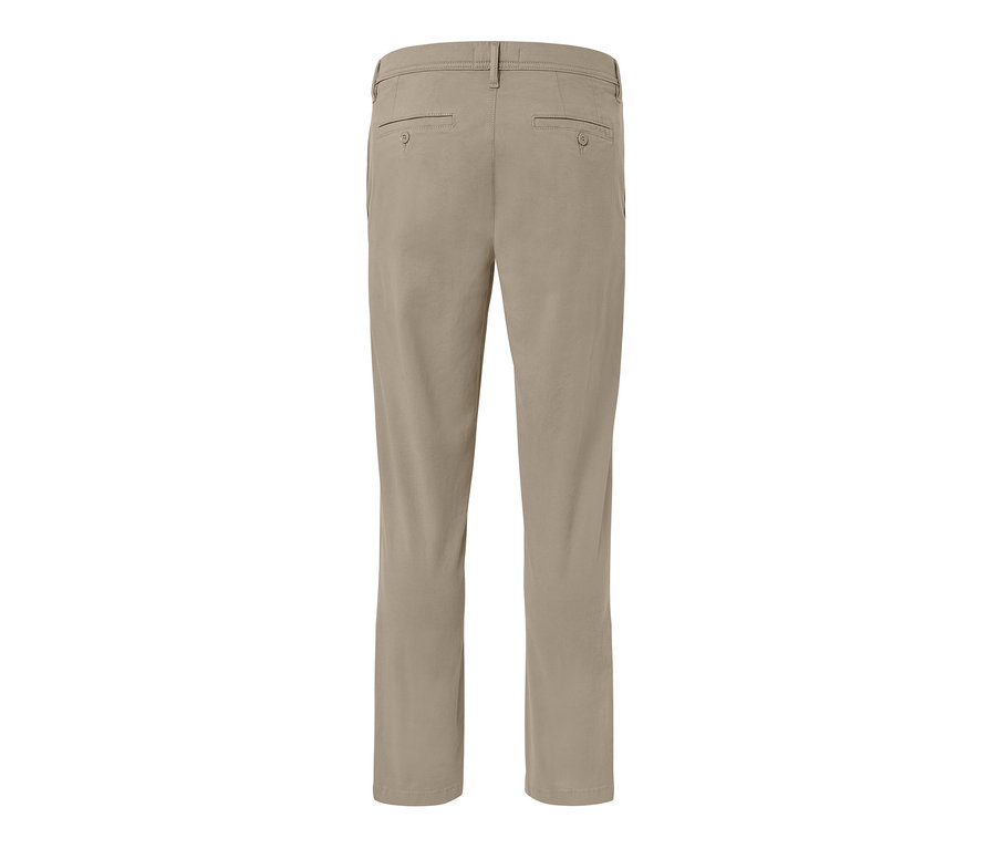 Bézs chino nadrág hátsó nézete.