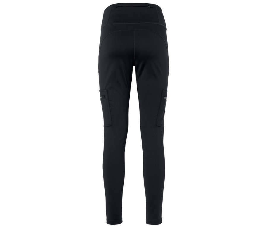 Fekete leggings zsebekkel hátulról.