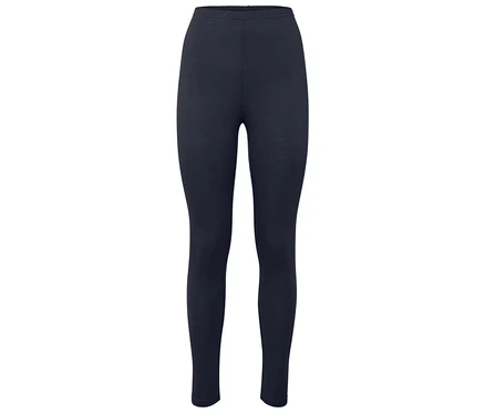 Sötétkék leggings fehér háttérrel.
