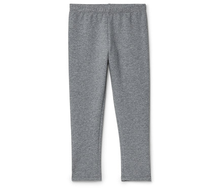 Szürke leggings fekszik egy fehér háttéren.