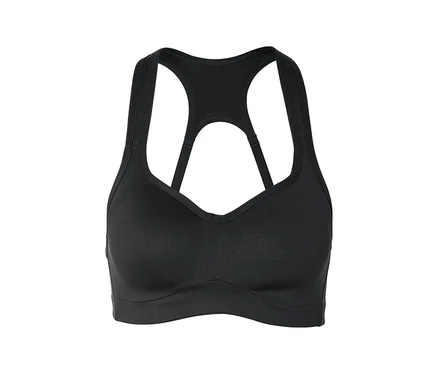 Fekete sportmelltartó racerback hátrésszel.