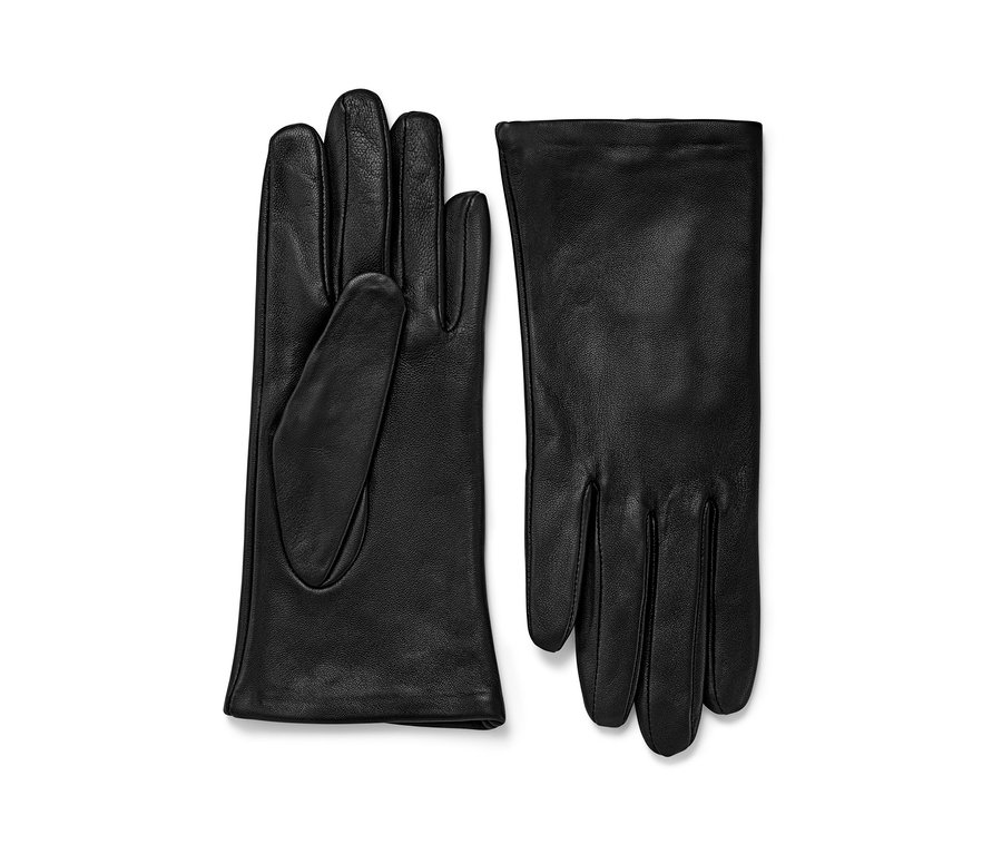 Két fekete bőrkesztyű.