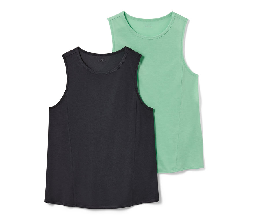 Két sporttop, zöld és antracit színben.