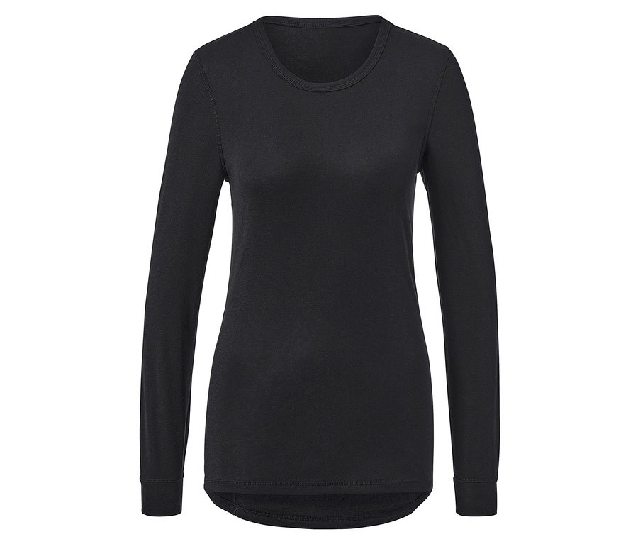 Fekete, hosszú ujjú funkcionális termo aláöltözet.
