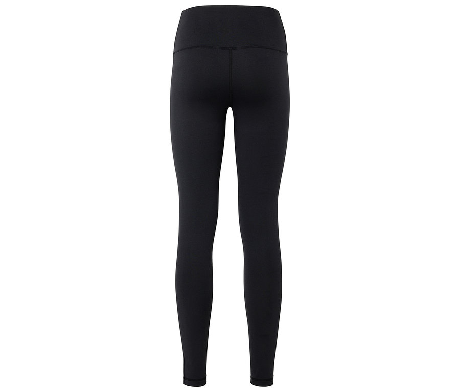 Fekete, magas derekú leggings, hátulnézet.