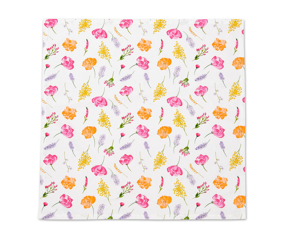 Virágmintás asztalközép-terítő.