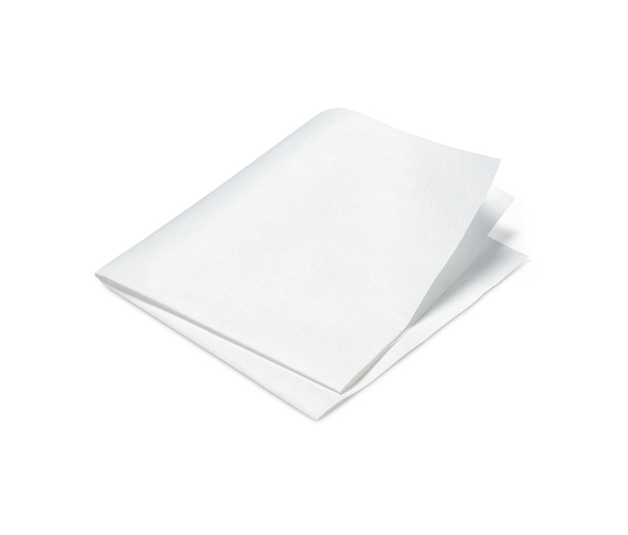 Összehajtott, fehér vegyszermentes tisztítókendő.