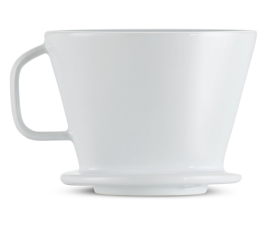 Fehér, 2-es méretű kézi kávéfilter.