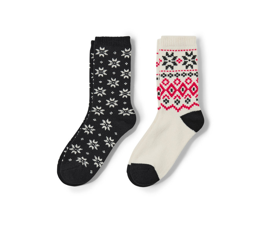 Két pár norvég mintás zokni.