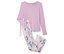 Női pizsama, szövött, rózsaszín