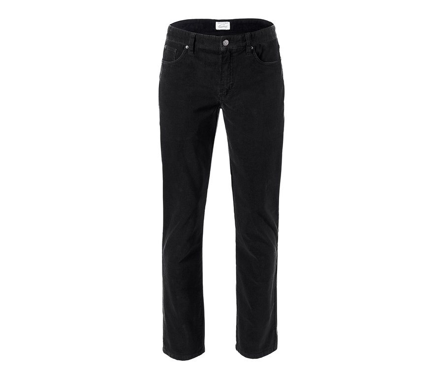 Egy fekete férfi kordbársony nadrág.