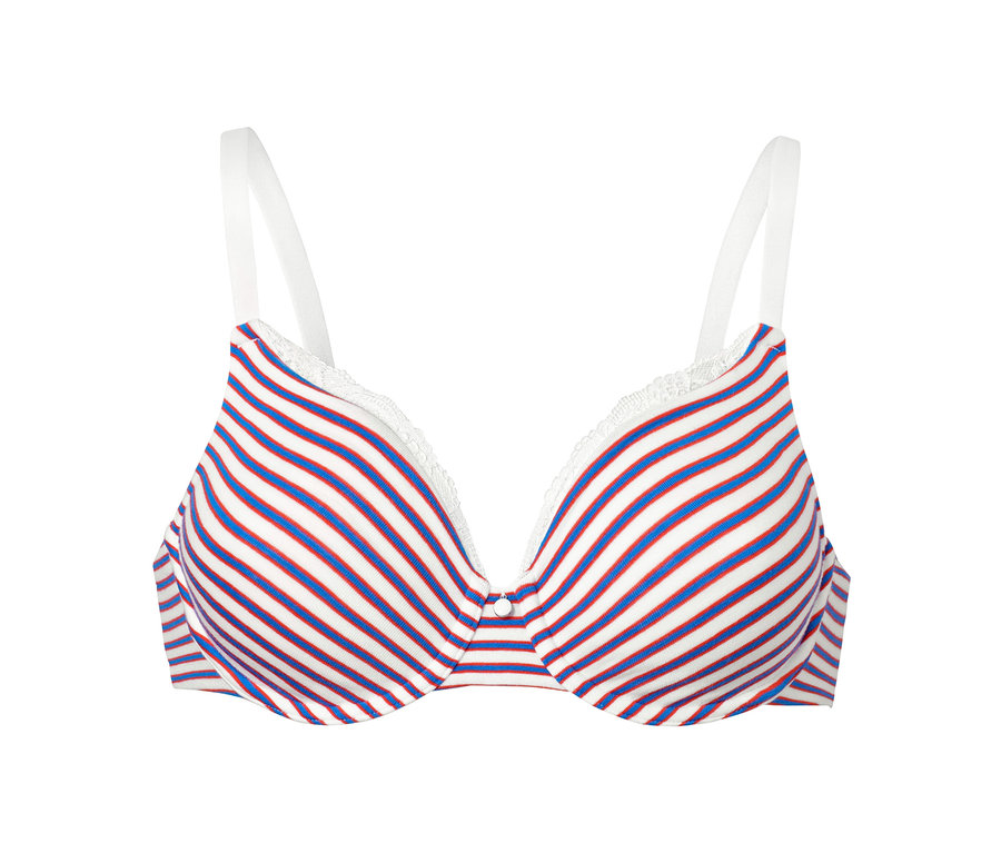 Csíkos merevítős melltartó.