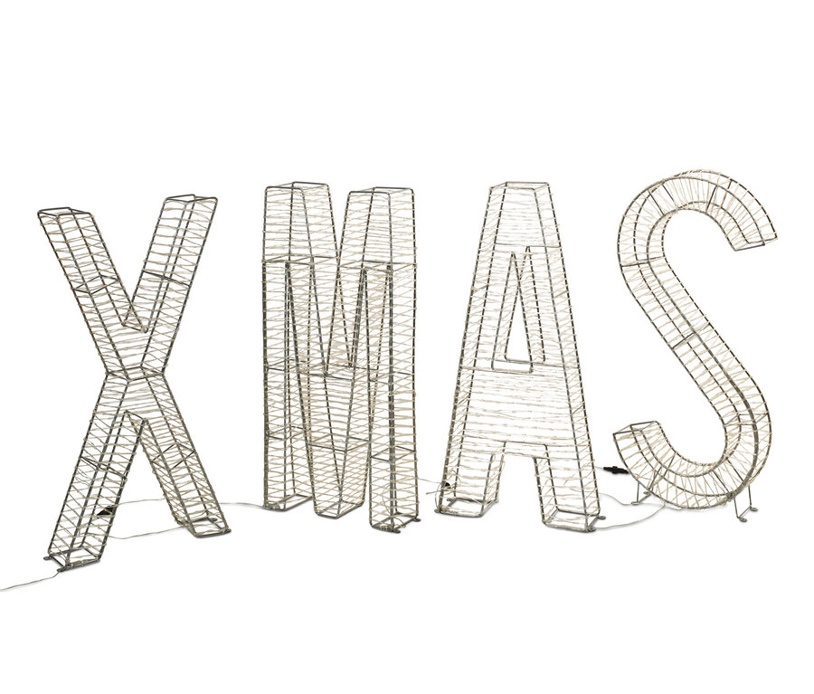 LED-es 3D XMAS felirat.
