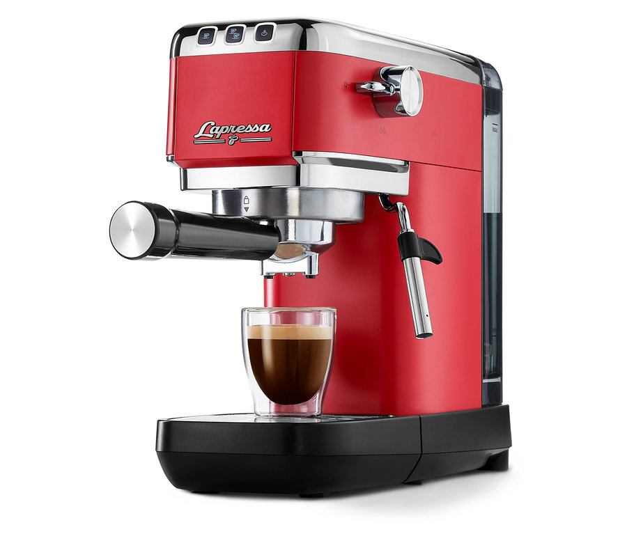 »Lapressa« karos eszpresszó kávéfőző, piros