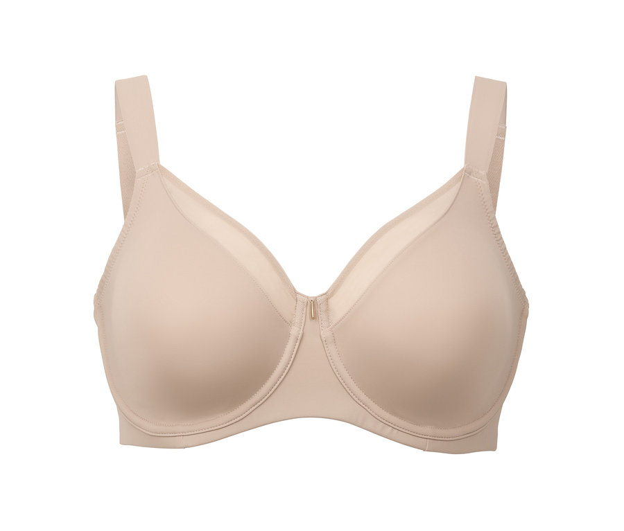 Bézs színű kicsinyítő melltartó fehér háttérrel.