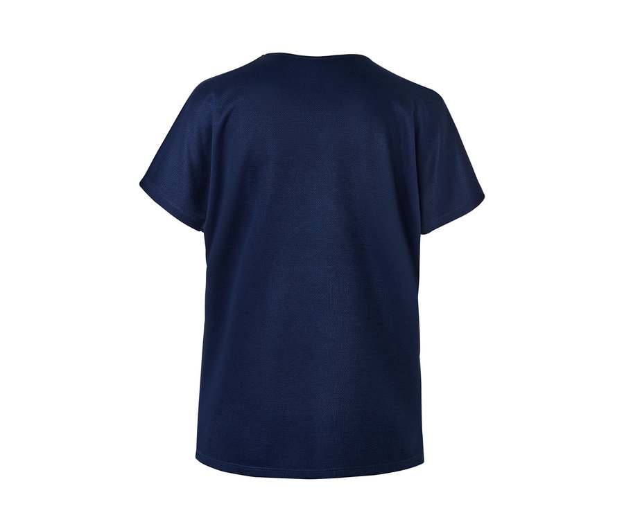 Sötétkék, strukturált felső.