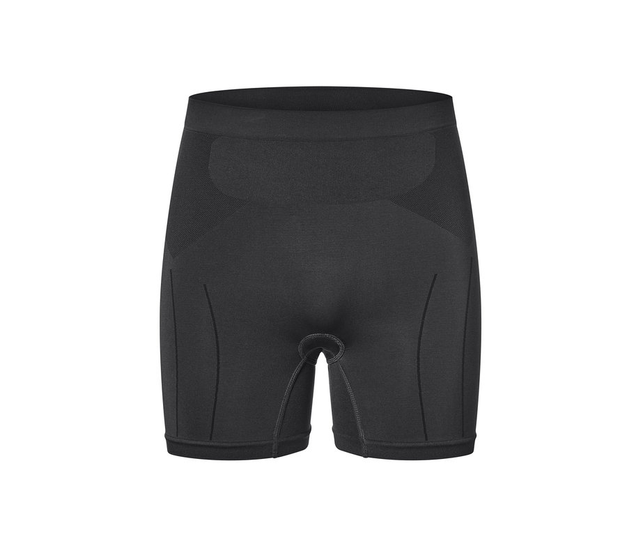 Fekete férfi kerékpáros alsónadrág fehér háttérrel.