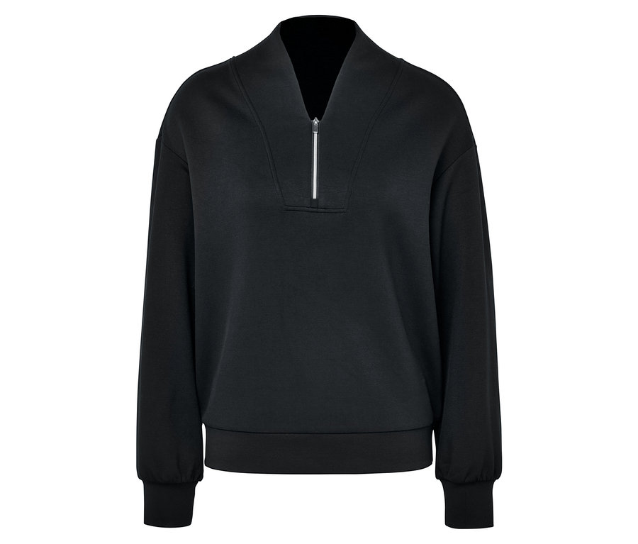 Fekete, cipzáras, prémium szabadidőfelső.