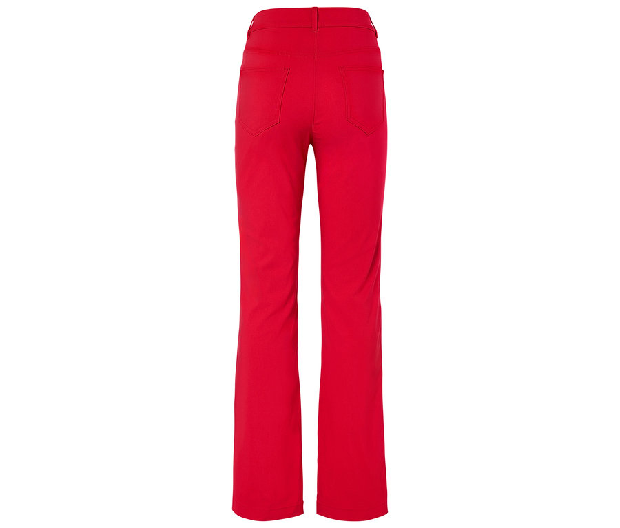 Piros nadrág hátulnézetből.