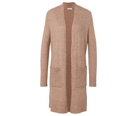 Női hosszú kardigán, gyapjú, bézs