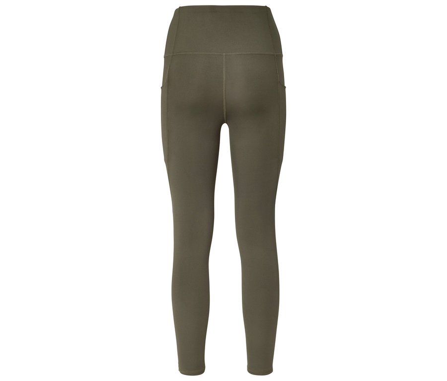 Khaki színű nadrág, hátulról fényképezve.