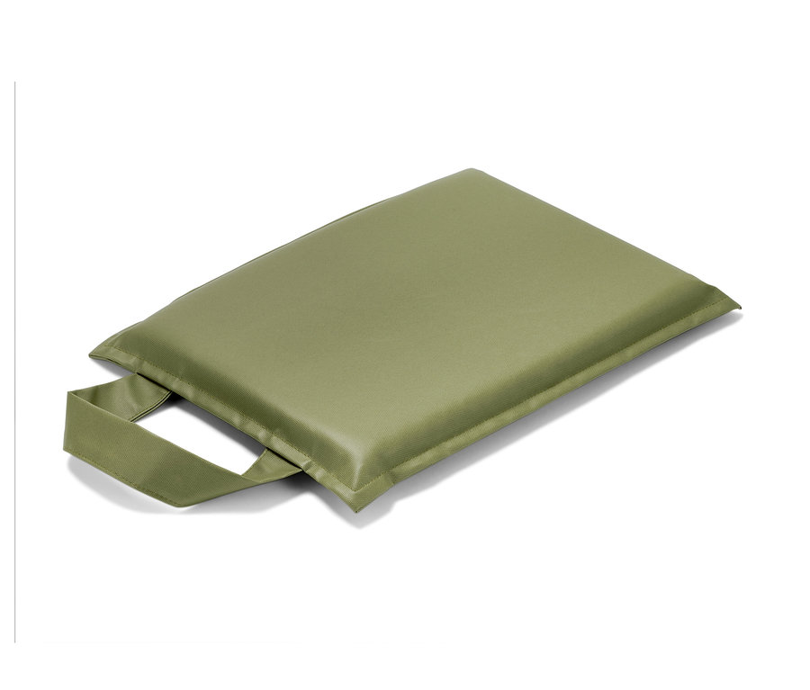 Zöld térdpárna, 35x3x25 cm.