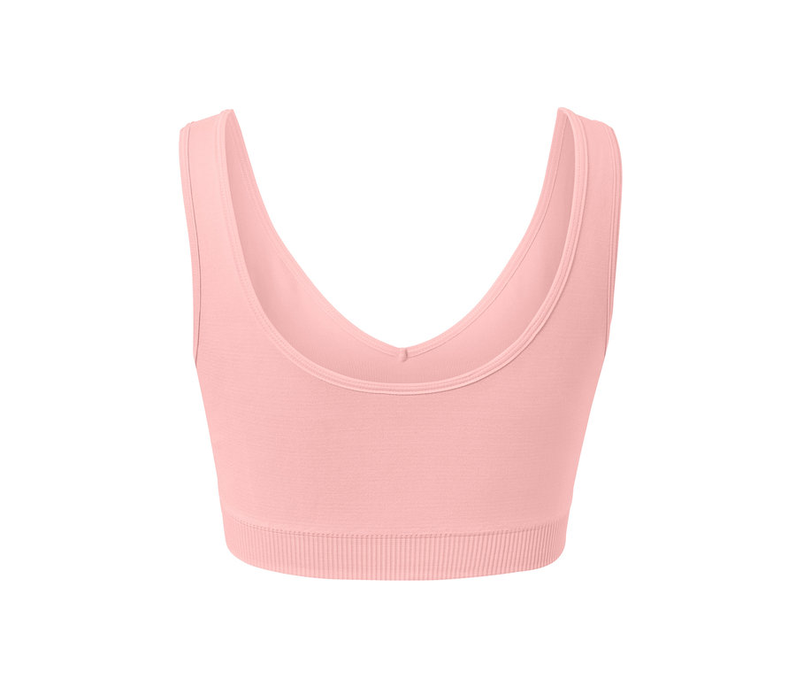 Rózsaszín női seamless bustier melltartó.