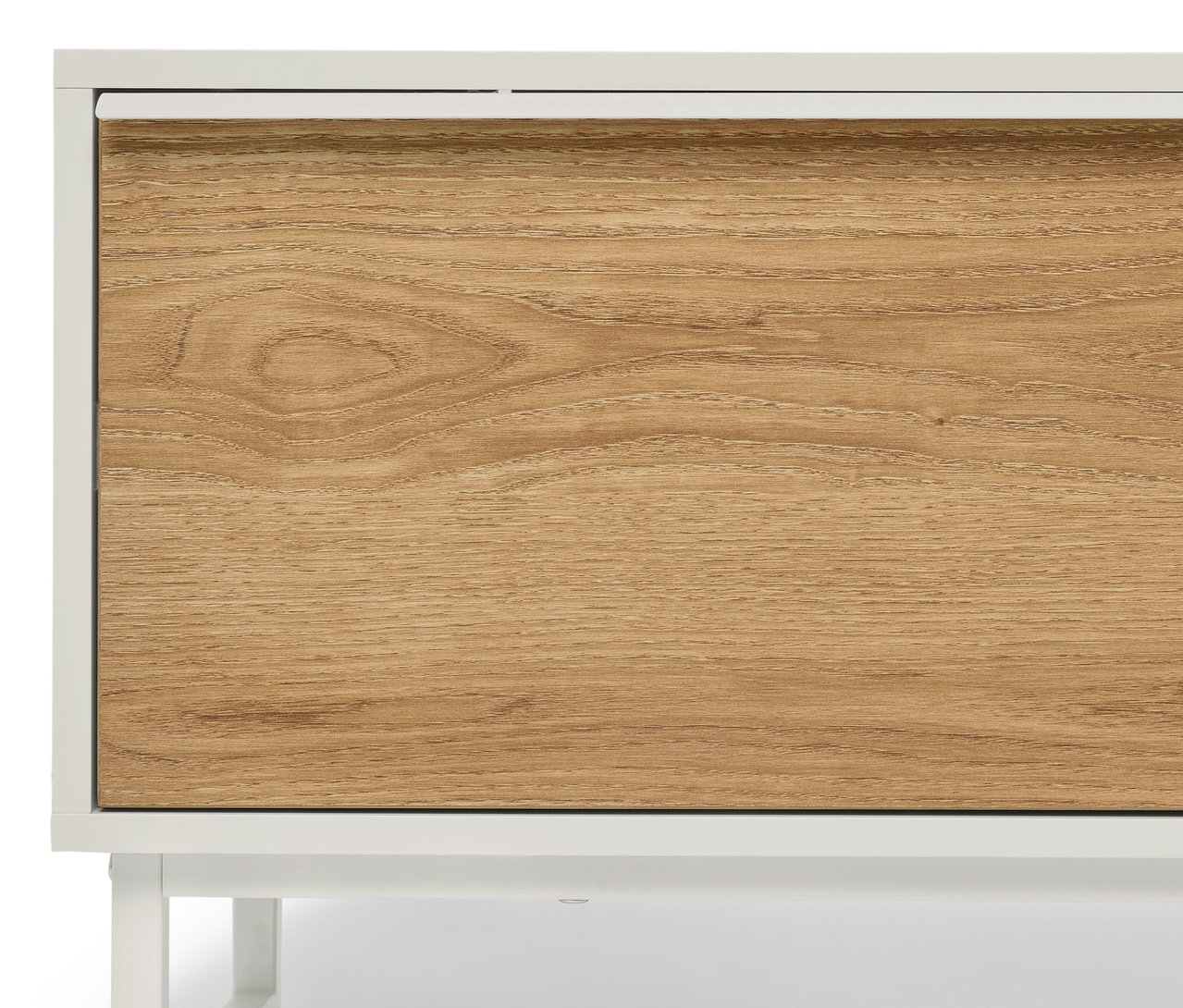 A »LEEG« ülőpad részlete 2 fiókkal.