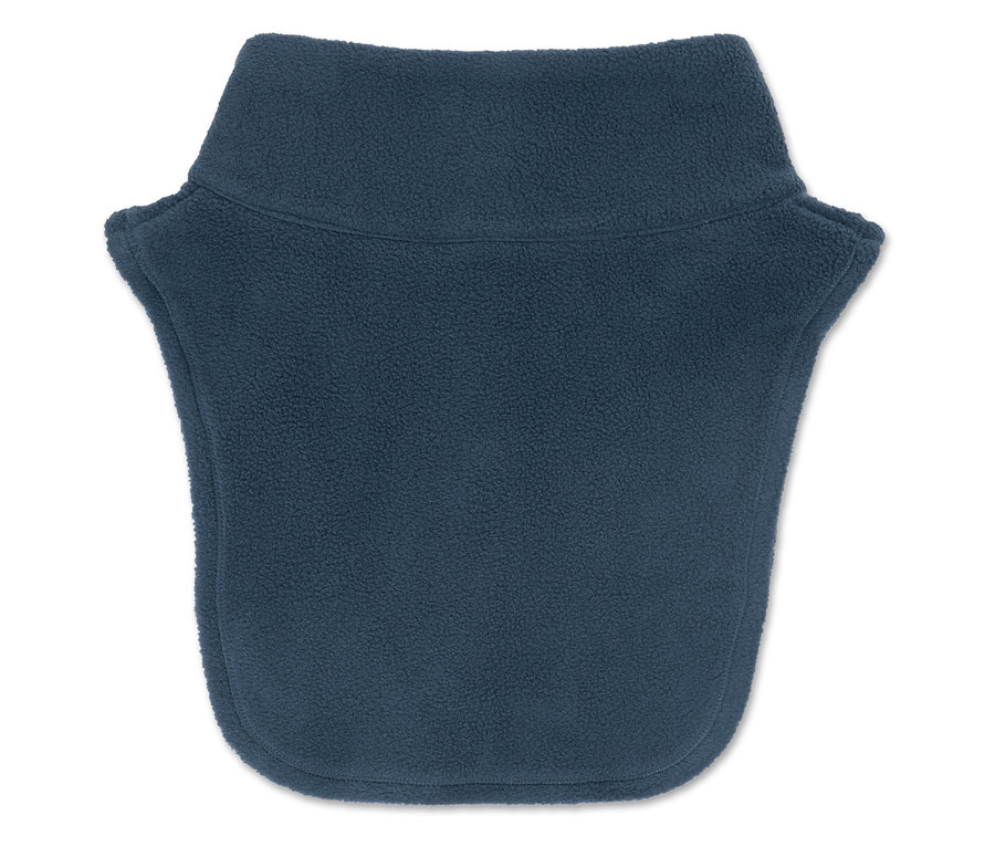 Sötétkék polár símaszk fehér háttérrel.