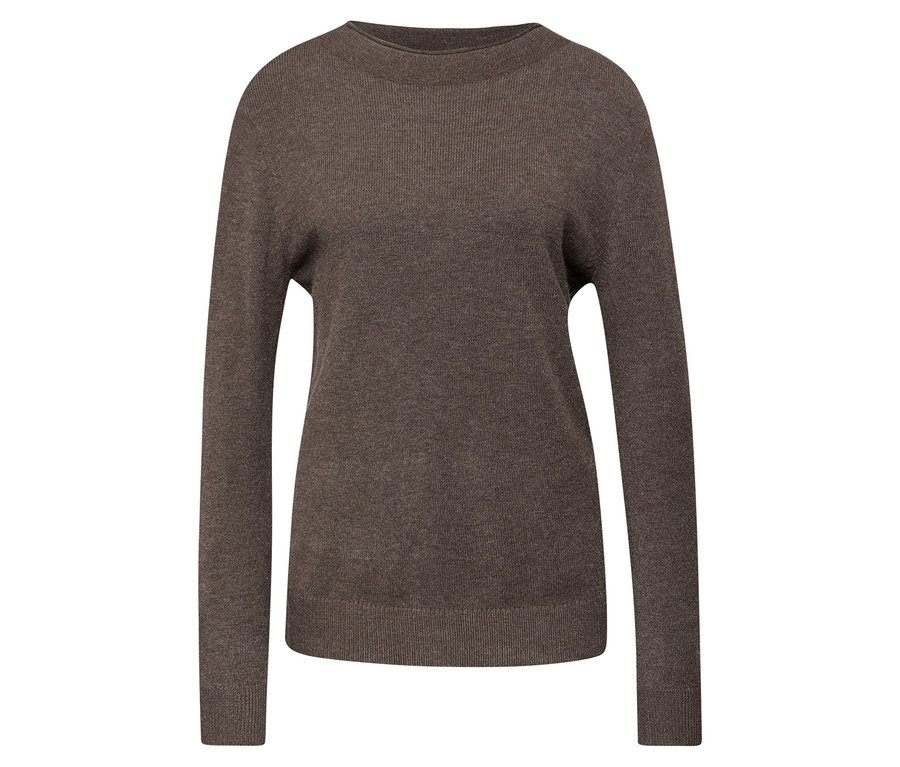 Barna Street One kötött pulóver eldolgozatlan szegéllyel.