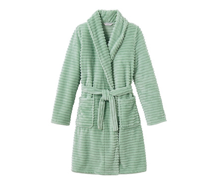 Női plüssköntös, zsálya