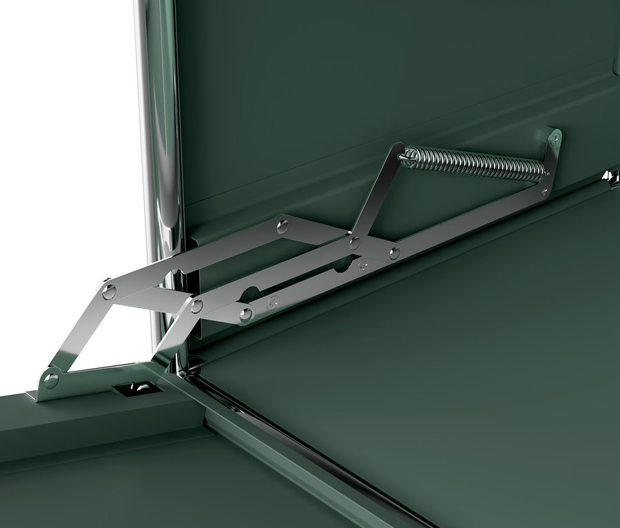 A »CN3« fémkomód felnyíló mechanizmusának részlete.