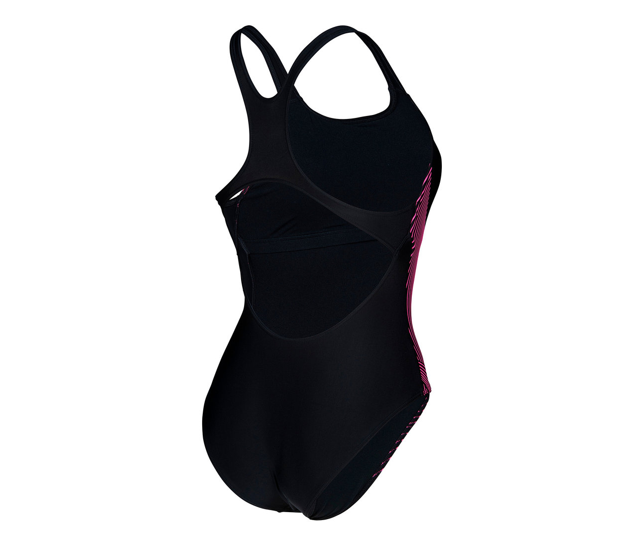 Fekete arena Feel Lily Swim Pro Back Bustier női fürdőruha.
