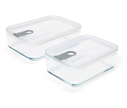 2 multifunkcionális üvegdoboz fedéllel