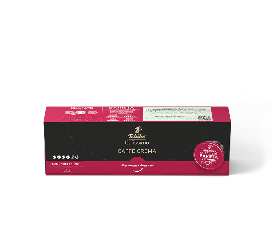 Egy csomag Cafissimo Barista Caffè Crema Colombia kapszula.