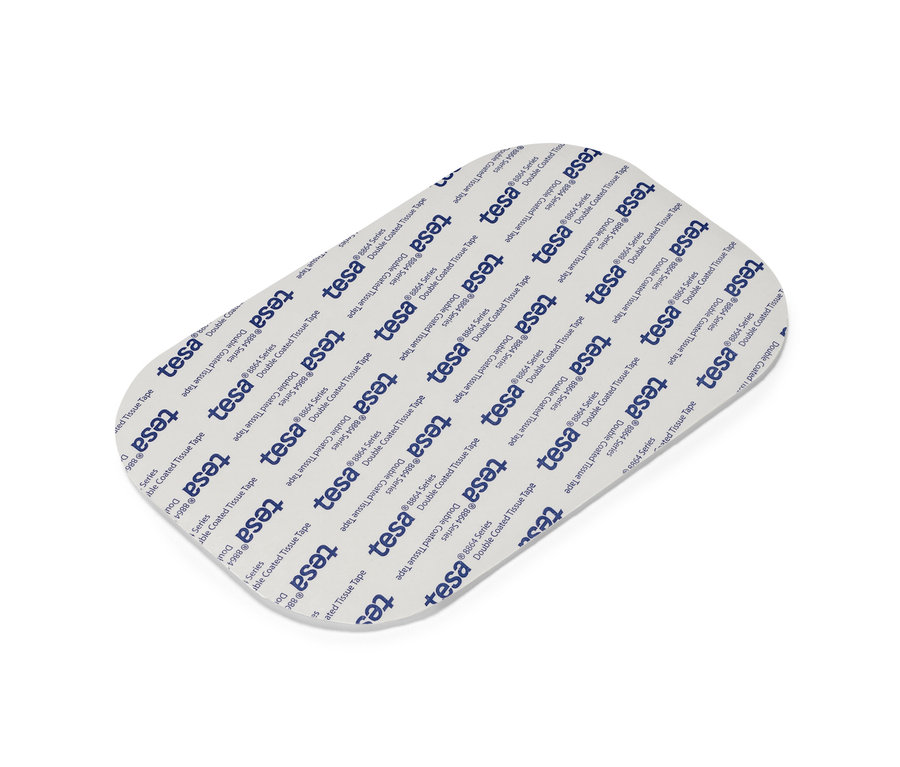 Négyzet alakú csúszásgátló szőnyegalátét TESA nyomattal.