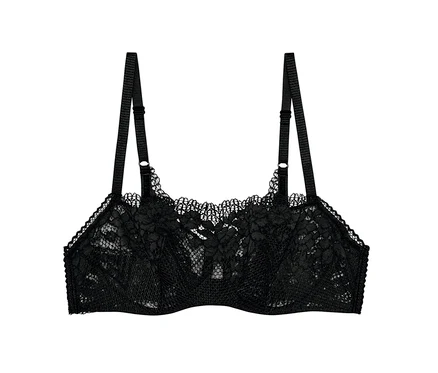 Fekete Passionata bandeau csipke melltartó »Nina« fehér háttérrel.