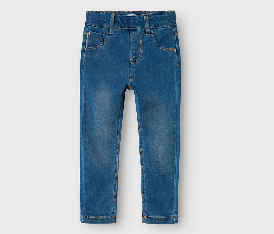 Kék NAME IT jeggings fehér háttérrel.