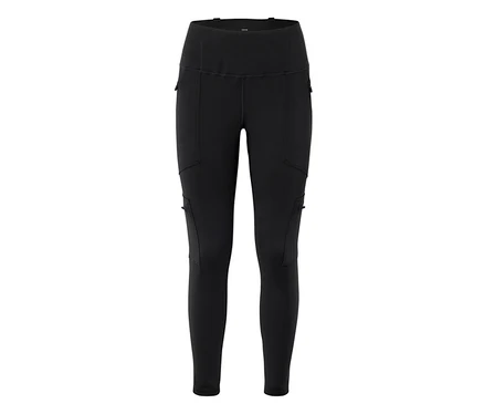 Fekete leggings oldalzsebekkel.