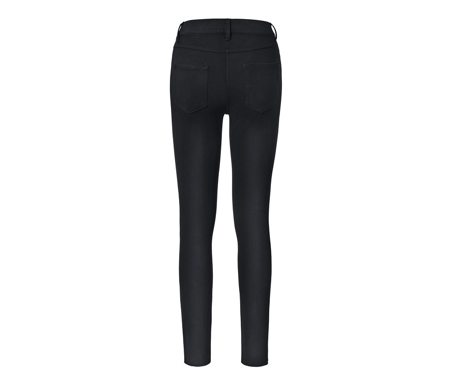 Fekete női jeggings hátulnézetből.