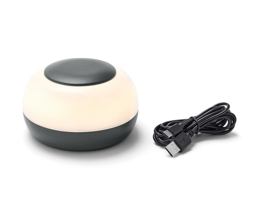 Kerek LED-es hangulatvilágítás USB-kábellel.