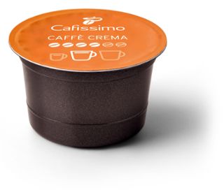 Egyetlen Caffè Crema Rich aroma kapszula közelképe.