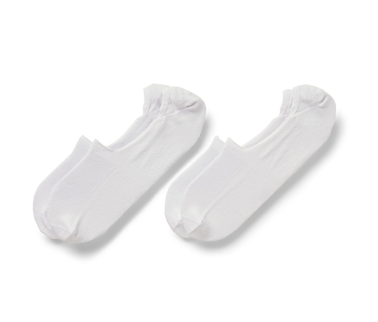 Két pár fehér sport titokzokni fehér háttéren.