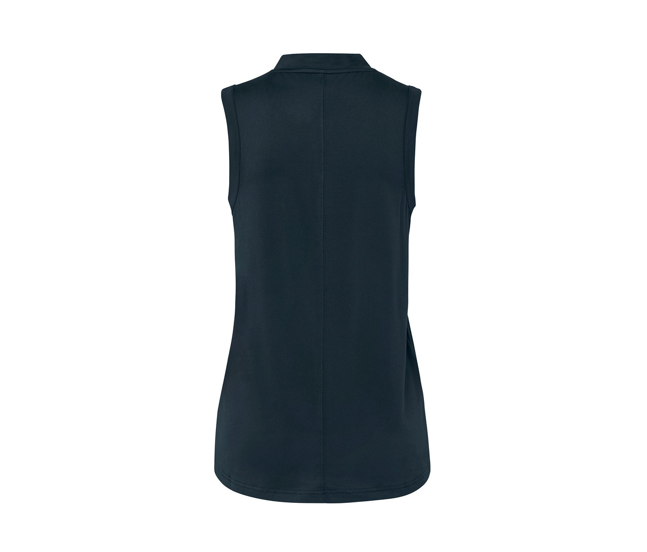 Sötétkék funkcionális top hátulnézetből.